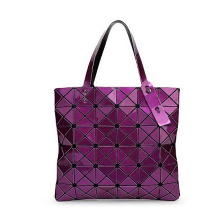 Luminous sac bao Bag Diamond Tote Geometric Quilted Shoulder Bags laser Plain Folding Handbags bolso