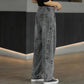 Women's High Waist Jeans Straight Loose and Thin Spring and Autumn Harem Trousers