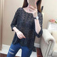 Women's Thin Hollow Knitted Sweater Three-quarter Sleeve Bottoming Shirt Loose Pullover Hollow Short-sleeved Sunscreen Top