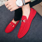 Peas shoes men's small size 38 youth large size casual leather shoes 45 46 comfortable driving shoes