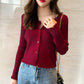 Autumn and Winter Knitted Sweater Short Long-sleeved Casual Jacket Cardigan Loose Young Women's Top