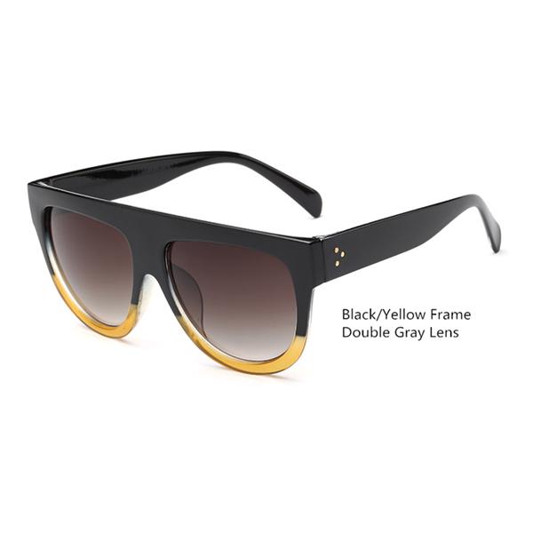 WTEMPO Ladies 2019 Vintage Sunglasses Woman Flat Top Mirror Sun Glasses Cat Eye Sunglasses