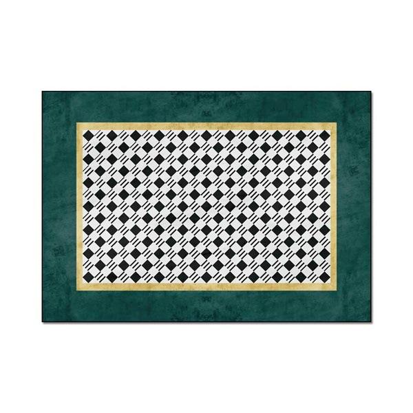 Fashion Modern Household Carpet Nordic Minimalist Black and White Plaid Pattern Kitchen Carpet Living Room Bedroom Bedside Non-slip Carpet Floor Mat