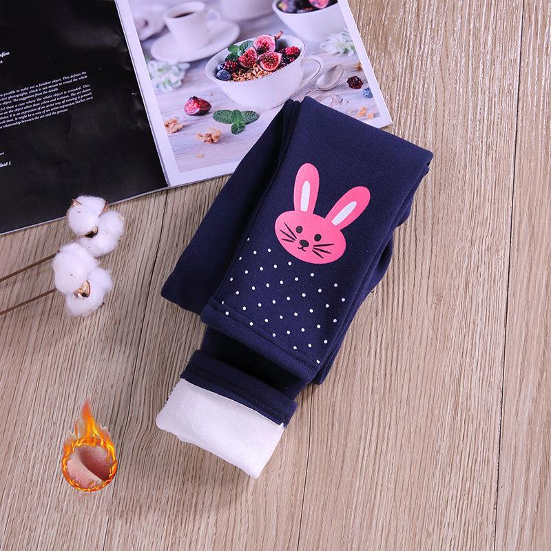 Winter Plus Velvet Girls Leggings 2021 Autumn and Winter Plus Velvet Outer Wear Baby Slim Stretch Children's Trousers