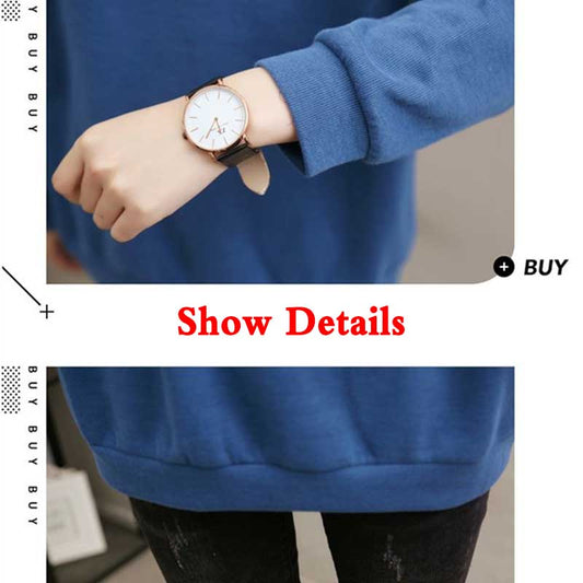 Spring and Fall Fashion Letter Round Neck Loose Women's Casual Sweatshirts