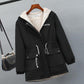 Parker Plus Velvet Thick Coat Women All-match Casual Casual Short Hooded Waist Loose Windbreaker Women Warm and Comfortable