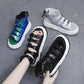 Plus Size 35-40 Summer Women Leather Word Deduction Cutout Shoes Shoes Letter Beach Casual Sandals Increase Flip Flop Sandals
