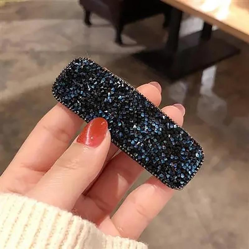 4PCS Cute Hairpin Bangs Clip Side Clip Headdress Bb Clip Shiny Hairpin Full Drill Word Clip Hair Top Clip Student Hairpin