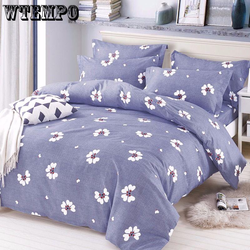 Cotton Bedding Set Pattern Bedclothes Pillowcase Warm Home Bedroom Quilt Duvet Set / Sheets