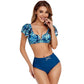 Bikini Sexy Swimsuit Women's High Waist Ruffle Split Swimsuit