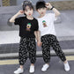 Summer Children's Short Sleeve T-Shirt Korean Style Small and Medium Sized Boys and Girls Fashion Set