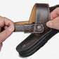 Men's Top Layer Leather Sandals Leather Summer Breathable Sandals Non-slip Men's Beach Shoes