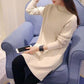 Large Size Half Turtleneck Sweater Loose Knit Bottoming Shirt Mid-length Fashion Casual Dress
