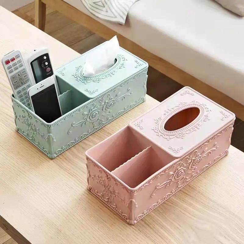 Paper Towel Pumping Box Storage Box Desktop Multifunctional Debris Sorting Box Remote Control Cosmetic Storage Dormitory Essential