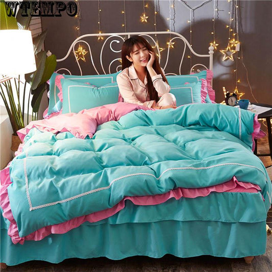 Home Printing Bedroom Aloe Vera Cotton Sanding  4 Sets of Bedding