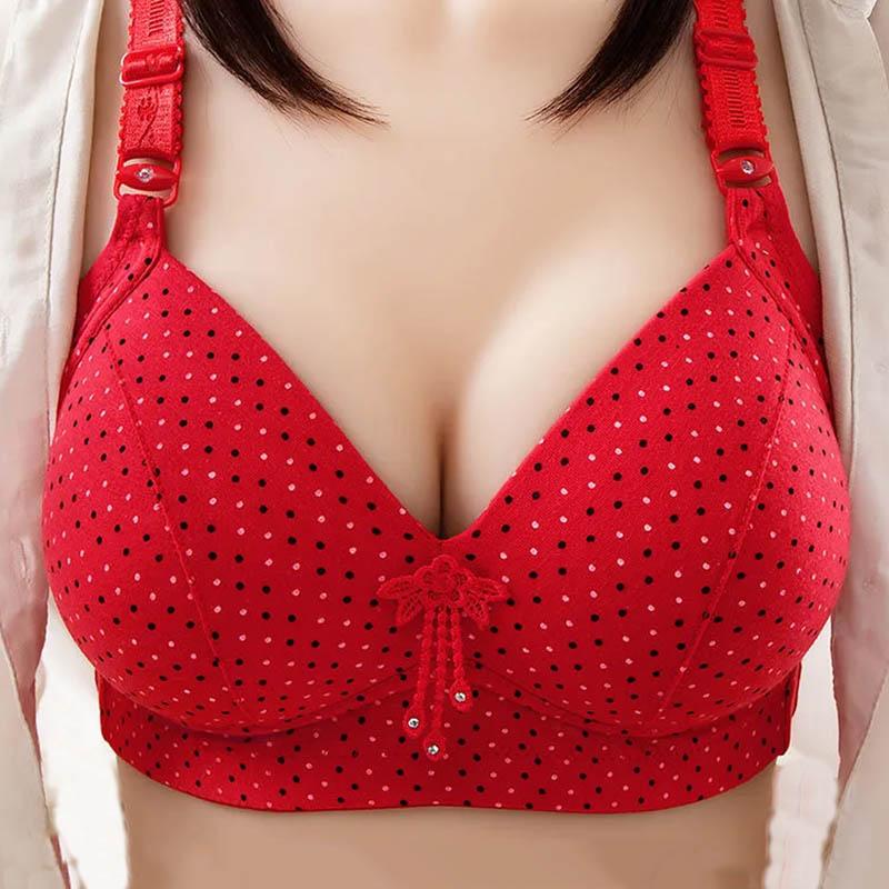 Thin Breathable Full Cup No Steel Ring Ladies Underwear Gathering Shaped Anti-sagging Adjustable Bra
