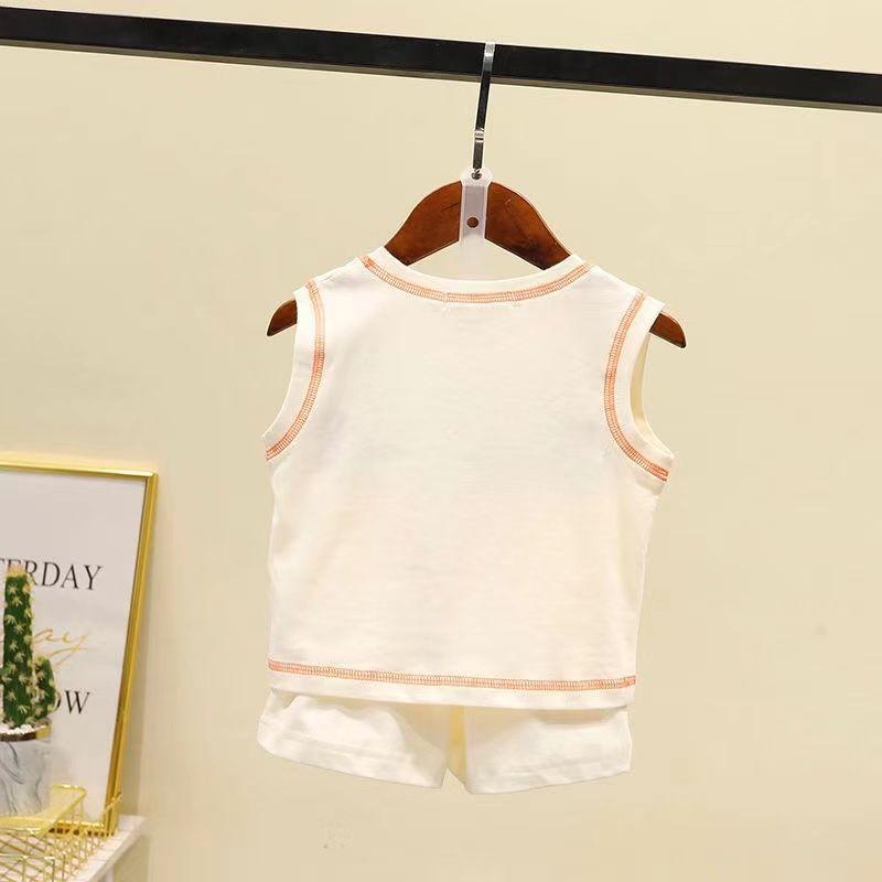Girls' Suits Summer Clothes Korean Children's Clothes Foreign Handsome Children's Short-sleeved Baby Boy Two-piece