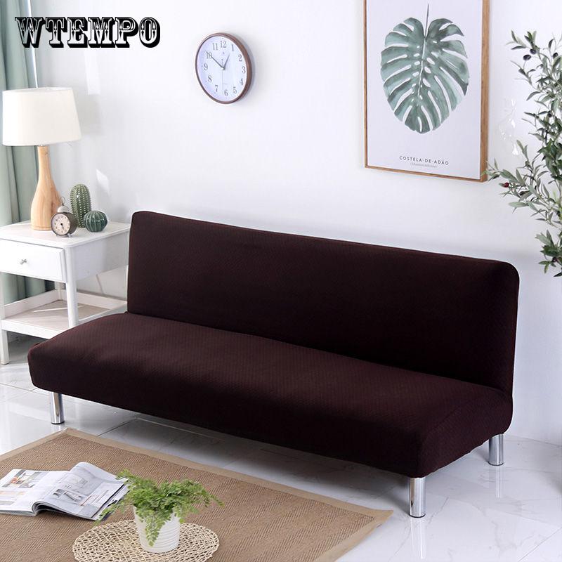 Fold Armless Sofa Bed Cover Folding Seat Slipcover Covers Bench Couch Protector Elastic Futon Cover