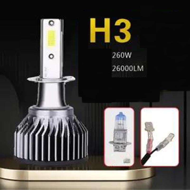 Car Led Headlights 12V24V 260W H1 H3 H4 H7 H8 H9 H11 9005 9006 9012 Ultra-bright Condensing Far and Near Light Integrated Laser Lens Headlights