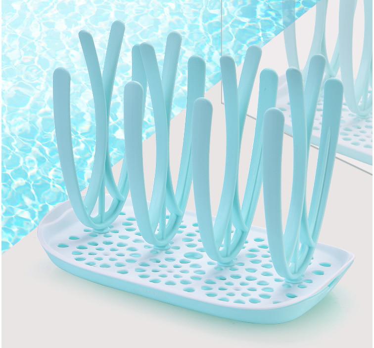 Solid Newborn Bottle Shelf Drainer Detachable Baby Bottle Holder For Feeding Cleaning Dryer D