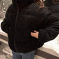 Winter Down Coat Korean Fashion Short Corduroy Coat Thick Loose Plus Size Down Jacket