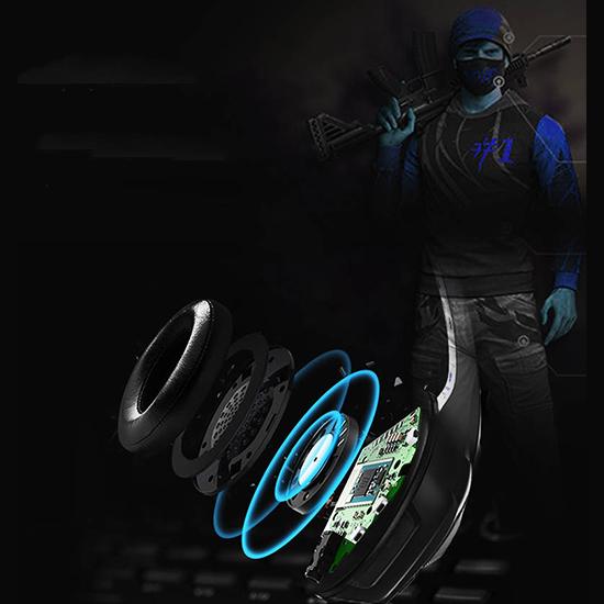 Headphones Bluetooth 5.0 Wireless HIFI Earphones Gaming Headset Waterproof with Mic Noise Canceling