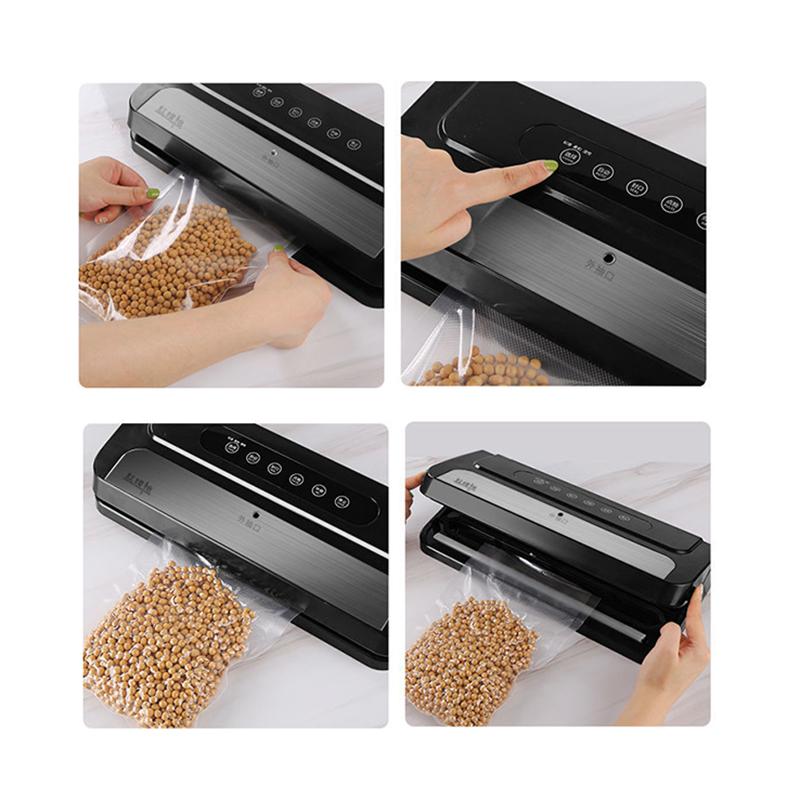Best Food Vacuum Sealer Automatic Commercial Household Food Vacuum Sealer Packaging Machine Include 10Pcs Bags