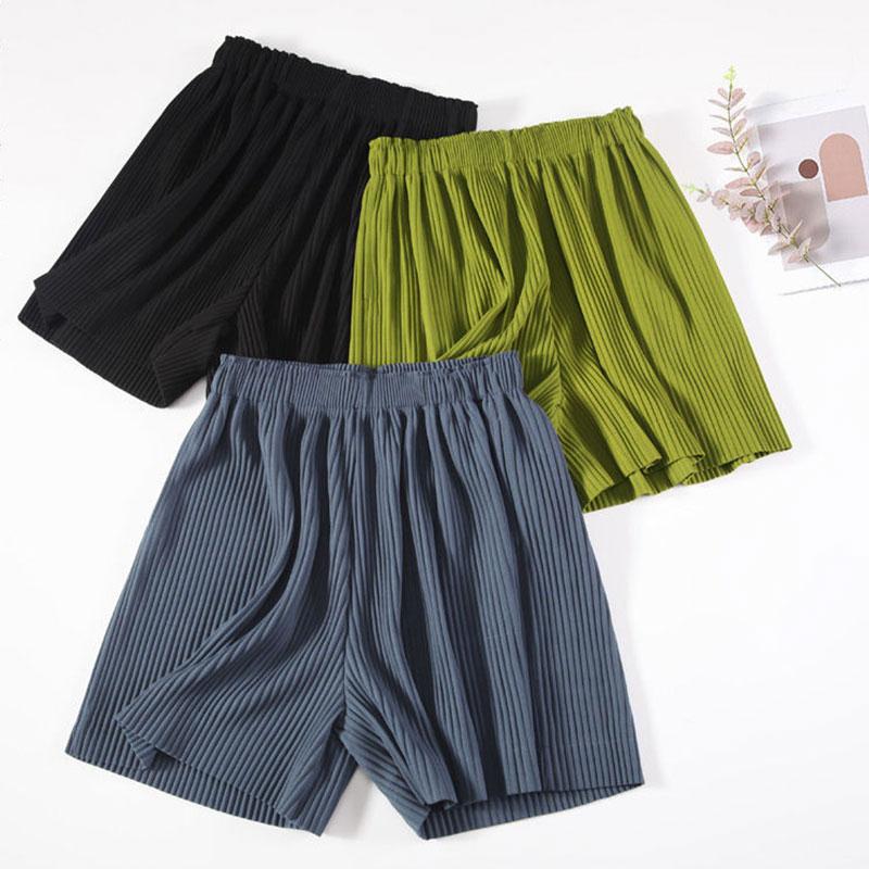 Five-point Shorts Women's Summer Wear Wide-leg Pants Loose Straight Casual Plus Size Pants Sports Thin Fitness Home Pants
