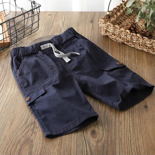 Boys Summer Workwear Shorts Thin Middle-aged Children's Five-point Pants Cotton Casual Shorts
