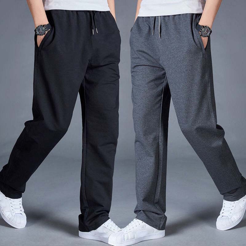 Spring and Autumn Men's Sports Casual Pants Loose Large Size Sports Straight Pants