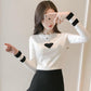 Women's Knitted Bottoming Shirt Autumn Winter All-match Elastic Slim Pullover Round Neck Jumper Top