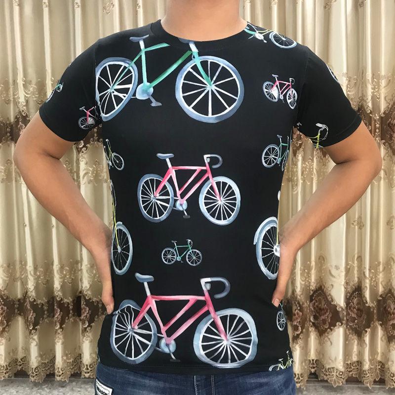 Short-sleeved T-shirt large size men's clothing summer 3D digital printing T-shirt male personality