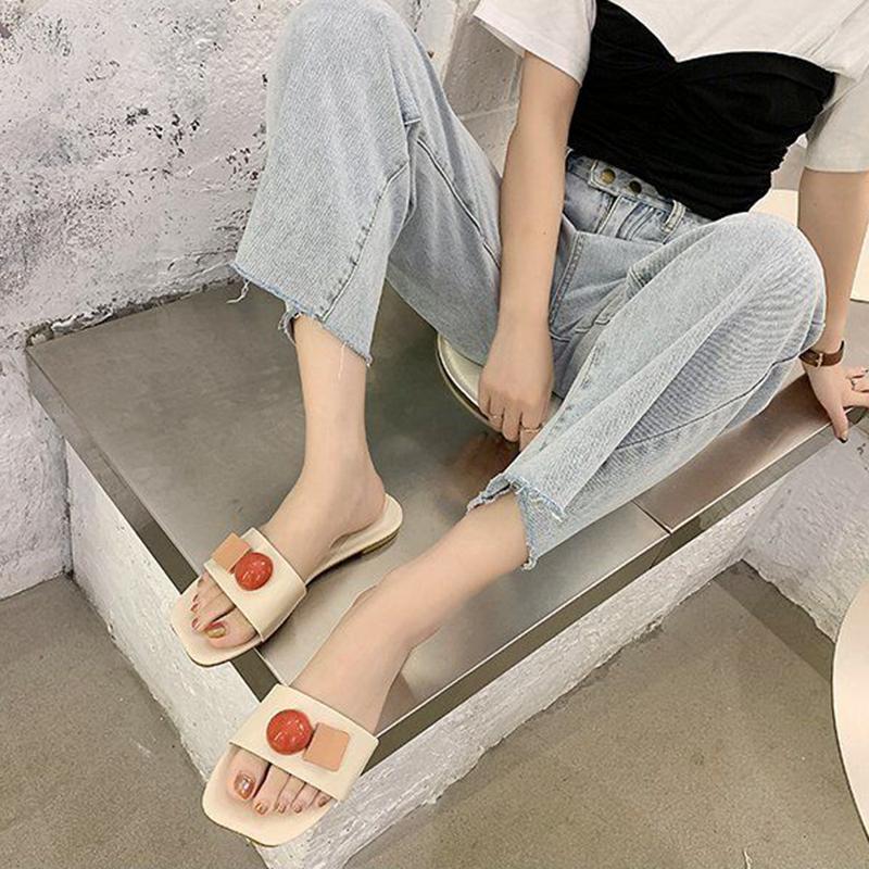 Slippers Women Outdoor Slippers Flat-bottom Slippers Women Outdoor Fashion Beach Sandals and Slippers