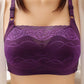 Women's Thin No Rims Sexy Lace Underwear Anti-glare Anti-sagging Breasts Full Cups Breathable Light and Soft Bra