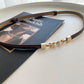 Belt Women's Fine Decoration with Skirt Waist Seal Waist All-match Pearl Shirt Suit Temperament Small Belt