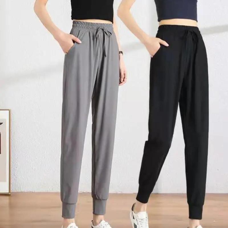 Ice Silk Pants Women's Summer Quick-drying Pants Women's Loose Wild Trend Sports Pants Women's High-waisted Thin Thin Casual Pants