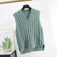 Palnic Female Knit Spring and Autumn School Style Sweater Vest Oxyte Woolen Horse Sewen