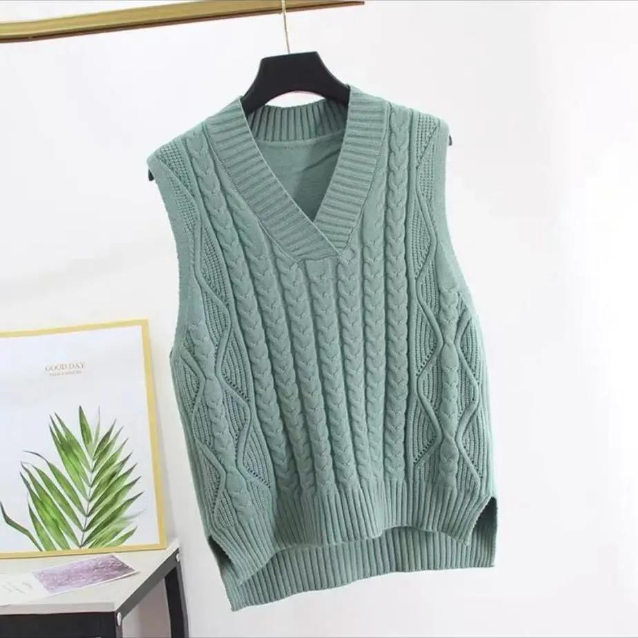 Palnic Female Knit Spring and Autumn School Style Sweater Vest Oxyte Woolen Horse Sewen