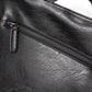 Business Briefcase Men Black Leather Zipper Crossbody Shoulder Computer Bags Waterproof  Handbag