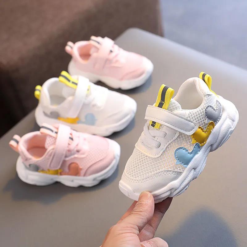 Summer Baby Sneakers Female Baby Shoes 0-1-3 Years Old Soft-soled Children's White Shoes Male Children's Sports Net Shoes