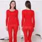 Women Long Sleeve Thermal Underwear Women Winter Thicken Tight Suit Sexy Pajamas Autumn Windproof Soft Lining High Elasticity Slim Breathable Wearable