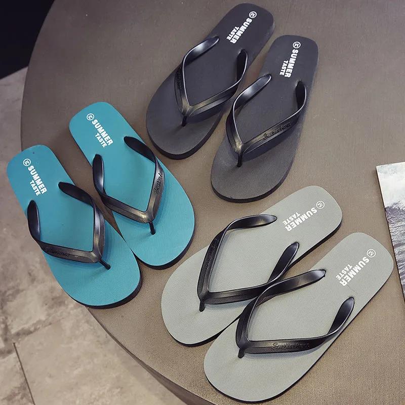 Men's Summer Flip Flops Non-slip Soft Bottom Wear-resistant Outer Beach Shoes
