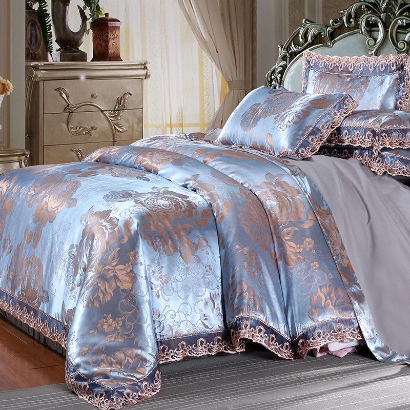 Four pcs sets of bedding Bedroom fashion European and American style cotton jacquard home set of