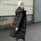Women's Mid-length Over-the-knee High-end White Duck Down Fashionable Loose Winter Warm Coat