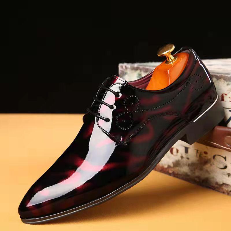 Men's Formal Leather Shoes Business Casual Shoes Pointed Toe Oversize Men's Shoes