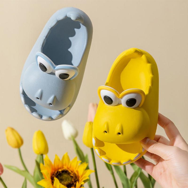 Children's Slippers Summer Boy Cartoon Dinosaur Thick Bottom Soft Bottom Non-slip Indoor Household Baby Children Parent-child Sandals and Slippers