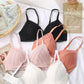 Underwear Women's No Rims Breastfeeding Adjustable Top-up Lace Bra Girl's Bra Thin Big Breasts Small Thin Bra Thin and Breathable