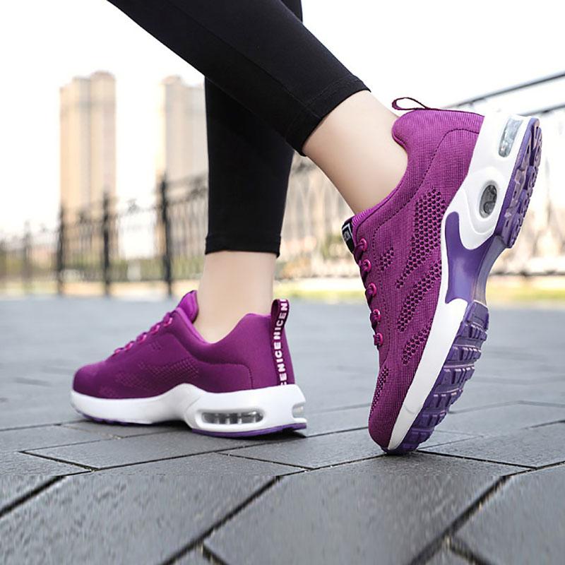 Shoes Women Korean Casual Shoes Cushion Running Shoes Breathable Soft Sole Sports Shoes Flat Shoes