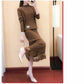 Women Sexy Winter Knitted Tops and Dress 2 Piece Set Fashion Lace DRESS and Sweater Two Piece Set