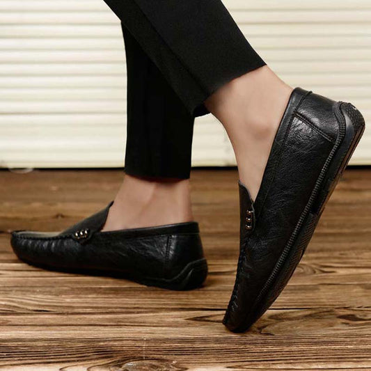 2021 New Men's Love Soft Sole Casual Trend Young Men's Leather Shoes